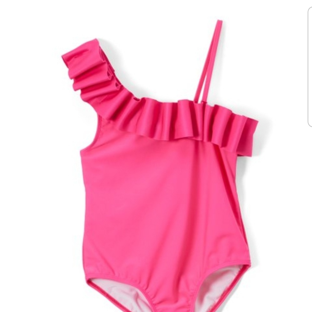 NWT Ruffle One-Shoulder One-Piece Girls swimsuit